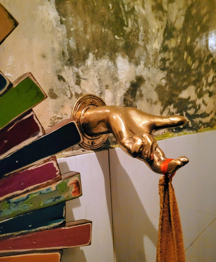 Brass Hand Fingering Sculpture Home Decor Brass Hand