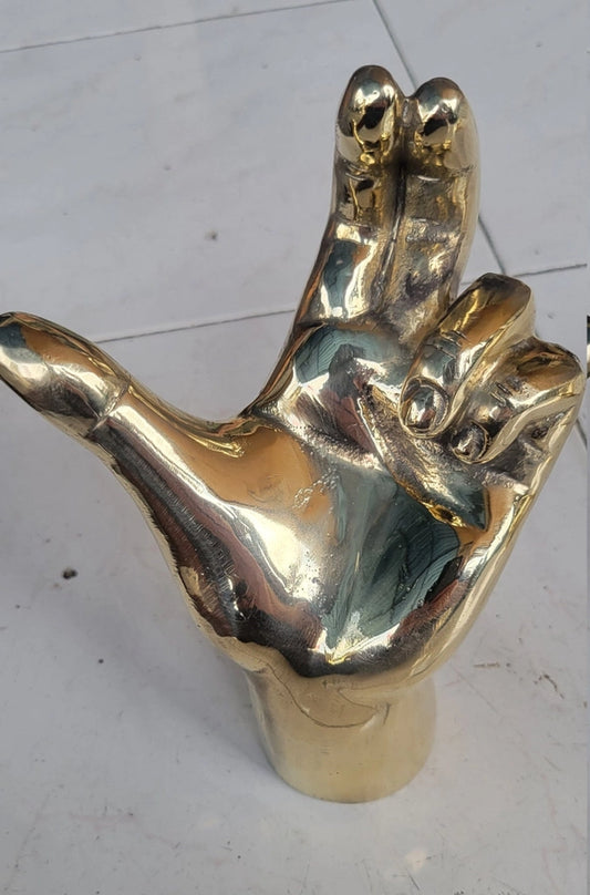 Brass Hand Fingering Sculpture Home Decor Brass Hand